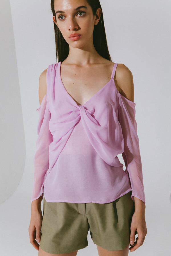 LENA LILAC BLOUSE